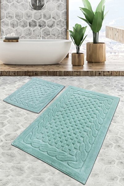UnicUtil Set covorase baie 2 piese, Sophisticated Texture, UnicUtil, Menta