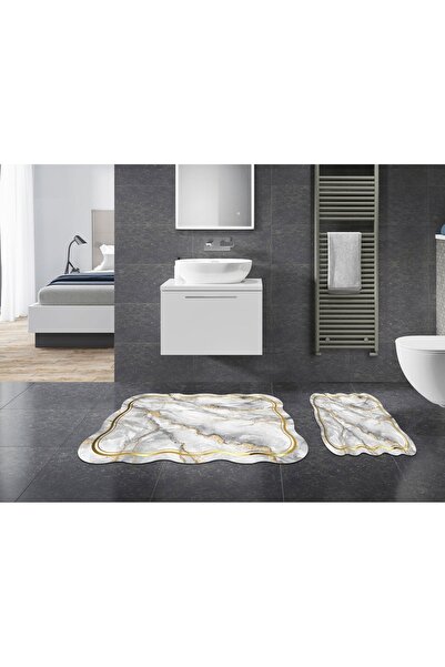 UnicUtil Set covorase baie 2 piese, Deluxe Soft, UnicUtil, Gri