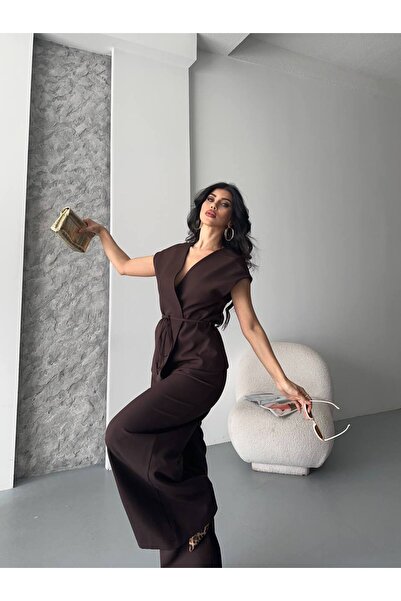 ZF BUTİK بدلة مع صدرية معقودة