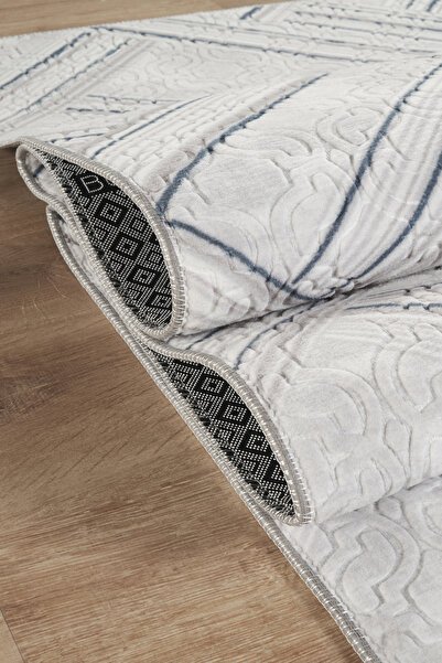 NEŞELİ HOME Mira Yıkanabilir Kaymaz Tabanlı Embos Kesme Rulo Halı Yolluk Salo...