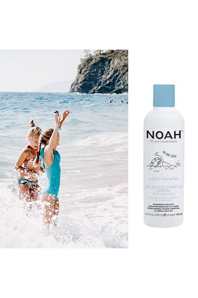 Noah Shower gel and shampoo with milk & sugar for children, Noah, 250 ml