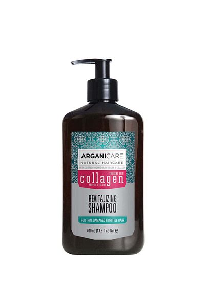 Arganicare Revitalizing shampoo with collagen for thin, damaged and brittle hair, Arganicare, 400 ml