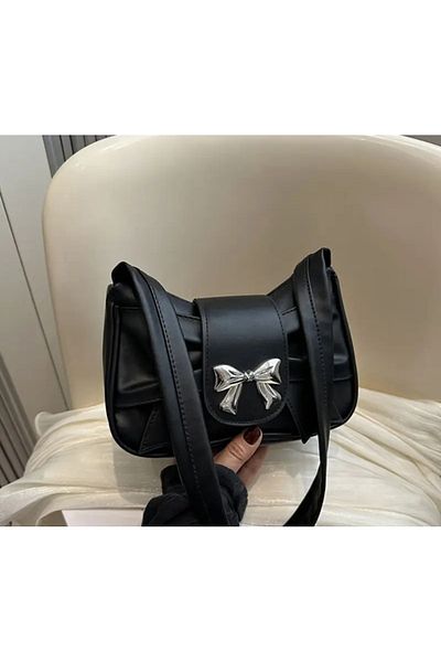 La Saade Chérie Bag-Black Pinterest Bag with Bow