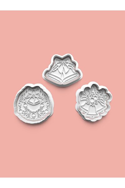 AKTASTORE قالب كوكيز فاخر وقالب عجينة السكر، مجموعة من 3 قطع 0168-set