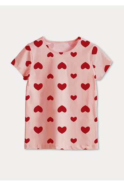 DFN Kids 4,5,6,7,8,9,10 Years Old Girl's Summer Top-Top Set