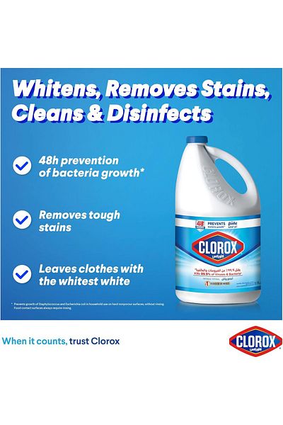 Clorox Liquid Bleach Original, 2 X 3.78 L