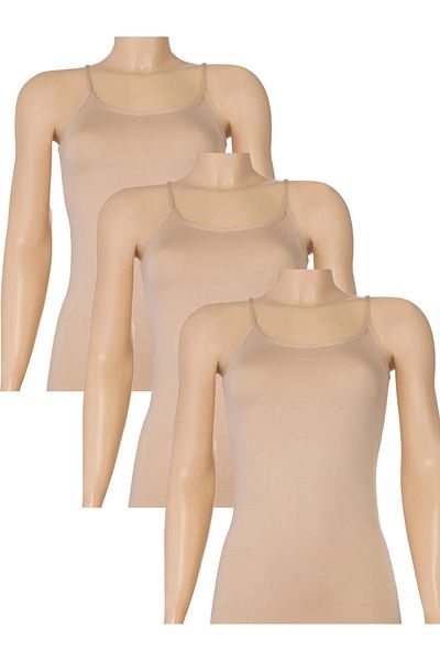 5.MEVSİM Star Bamboo Rope Strap Undershirt - Pack of 2