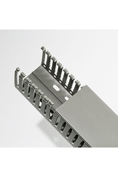 Mutlusan 40x80 Kablo Kan.(DELİKLİ)(GRİ)(2M)