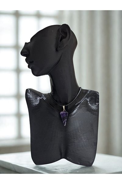 HobiHub Natural Amethyst Pendant - Spiritual Balance and Healing with Purple Stone Energy