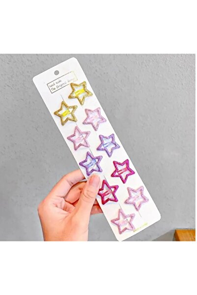 Batu Star Glitter Colorful Snap Buckle Set