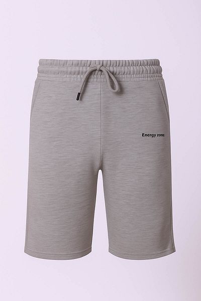 trender Pantaloni scurți pentru bărbați din bumbac pieptănat gri 2035