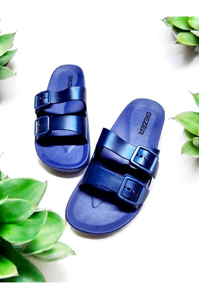 GEZER Double Buckle Adjustable Comfortable Sole Beach, Sea, Pool Slippers