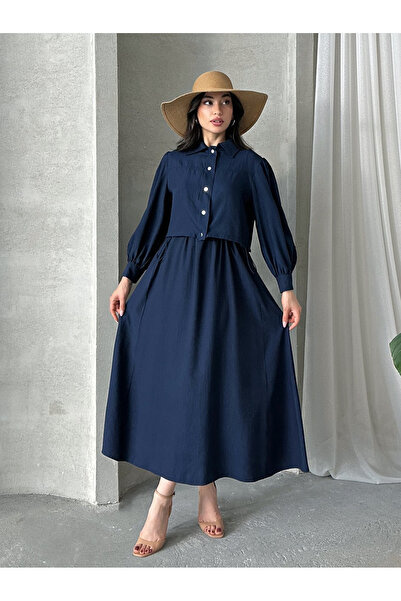 MD trend Women's Oversized Dress Bolero Double Suit