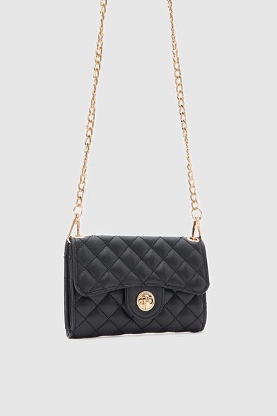 Honorius Women's Embroidery Detailed Crossbody Bag Wallet Black