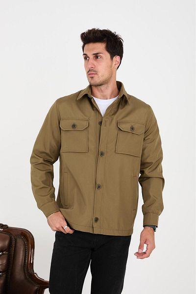LEBS Men's Shirt Collar Summer Coats