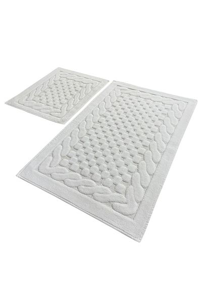 UnicUtil 2-piece bath mat set, Deluxe Soft, UnicUtil, Ecru