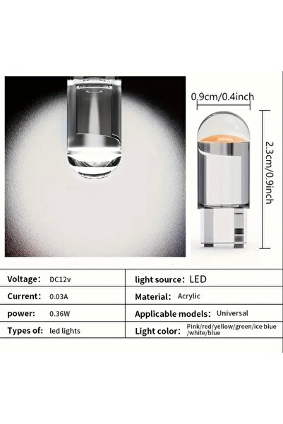 kagenn Çift 2 Adet Sağ Sol Led 12v T10 Park Lambası
