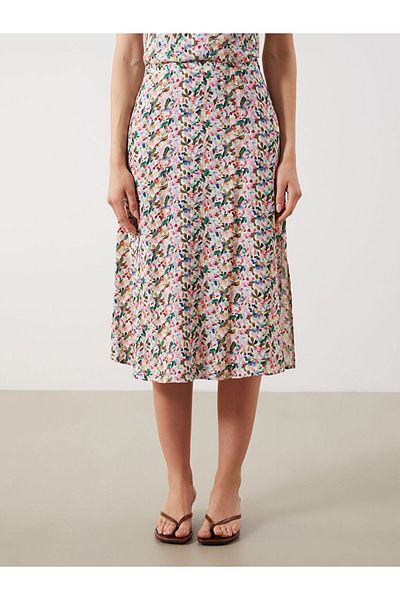 LC Waikiki New Season Elastic Waist Ripped Floral Skirt - S5Qi83Z8