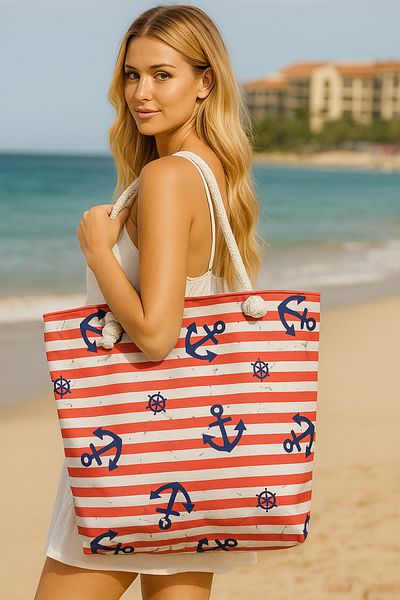 MESCHAIN Colorful Tropical Patterned Large Beach Bag |   Waterproof, Lightweight and Durable Shoulder Bag