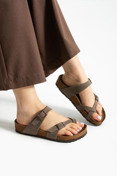 Afşin Cross Model Orthopedic Women's Slippers Stylish Comfortable