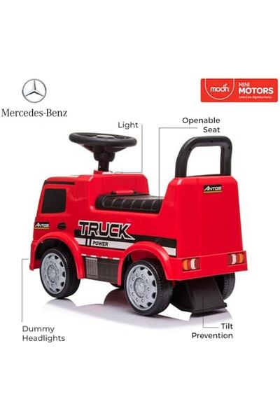 THE MOON Licensed-Mercedes Benz Truck Foot to Floor Ride-On, Premium, Easy to Operate, Family