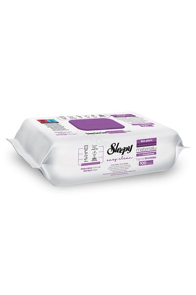 Sleepy Wet wipes with baking soda and vinegar, Sleepy Easy Clean Orchid Garden, multi-surface, 100 pcs