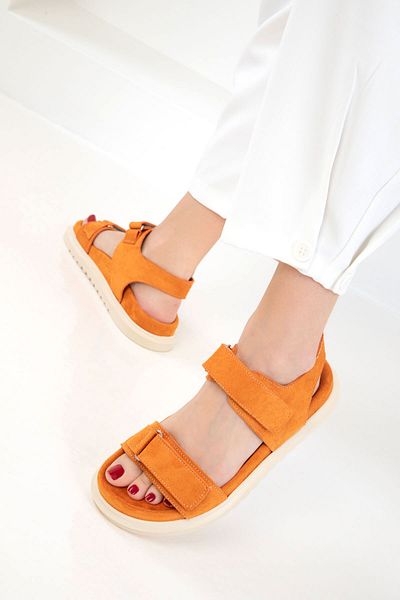 SOHO Orange Suede Women's Sandals 20694