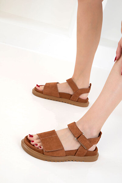 SOHO Taba Süet Kadın Sandalet 20696