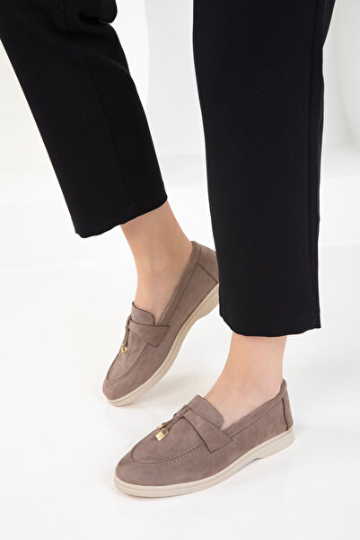 SOHO Mokasyny damskie ze skóry zamszowej Mink 20674