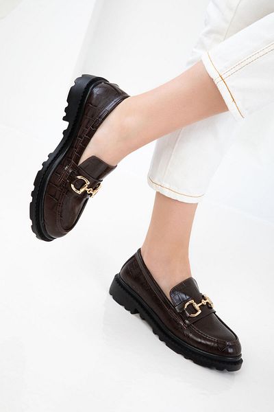 SOHO Brown Krako Women's Loafer Shoes 20685