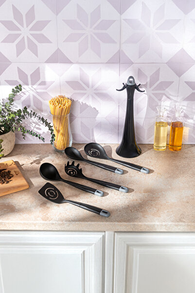 Emsan Hera 6 Piece Serving Set with Stand Silver