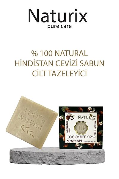 Naturix Coconut Soap 125 g |   Skin Refreshing, & Anti Blackhead