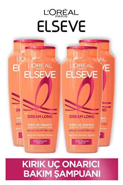 ELSEVE 4'lü Dream Long Onarıcı Bakım Şampuanı 300 ml Seti