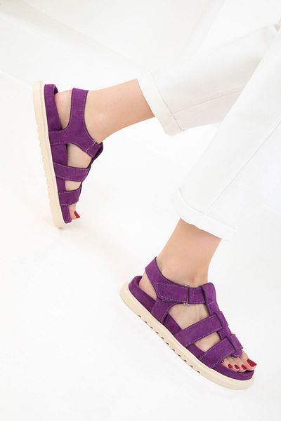 SOHO Lila Wildleder Damen Sandalen 20695