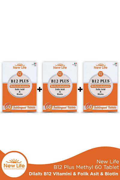 New Life B12 Plus Methylcobalamin 60 Under Tongue Tablet 3-Pack