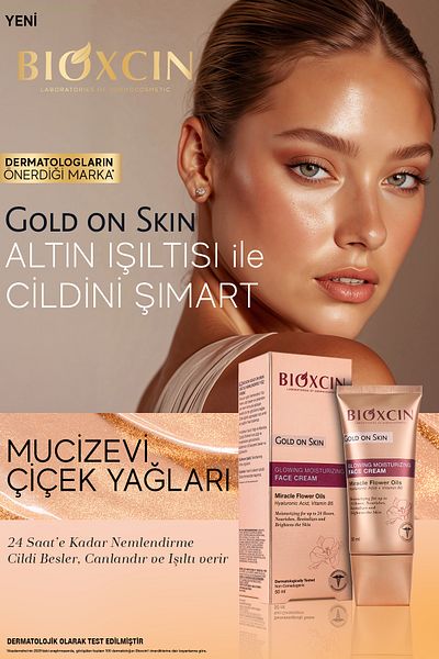 Bioxcin Gold on Skin Radiant Face Cream 50 ml Hyaluronic Acid, B5, Miraculous Oils Glow