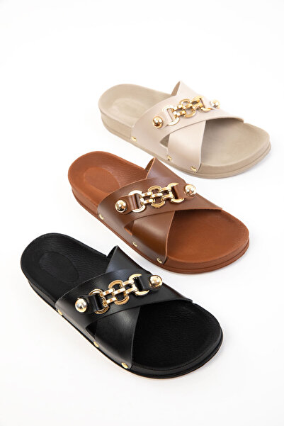 SOHO Beige Women's Slippers 20703