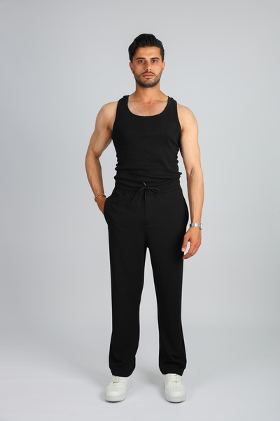 JAKOTTO Lycra Relaxed Cut Elastic Waist Baggy Trousers