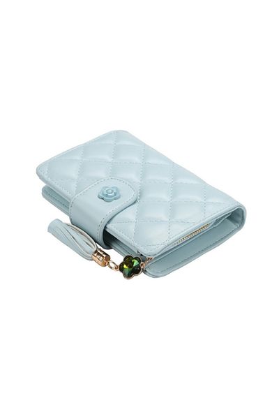 Generic Women's wallet with multiple compartments - blue