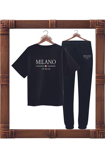 HOFFNUNG Full Pants Milano Italia Printed Oversize 2Iplik