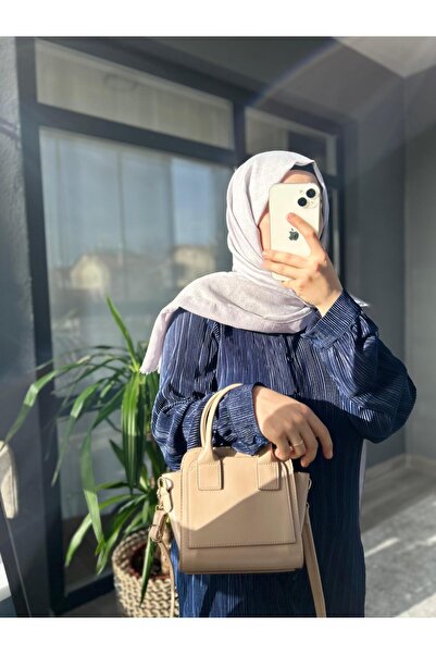 TAKYAKA Kadın Kutu Model Fermuar Kapama Çok Şık Mini El ve Omuz Çantası