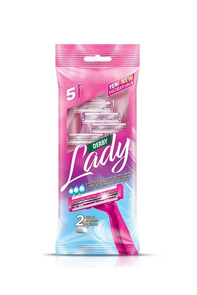 Derby Lady Shaving Razor 5 Pack Bag