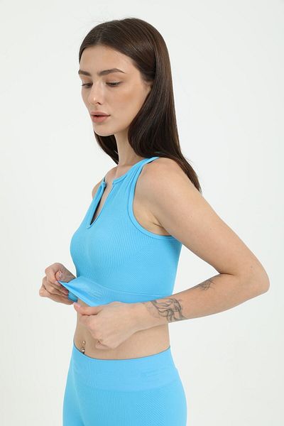 FOREVER MORE Γυναικείο λουράκι με ραβδωτό Crop Top Bustier Written