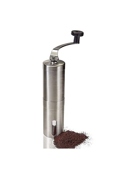 Generic مطحنة قهوة - ستينلستيل وسيراميك - فضي