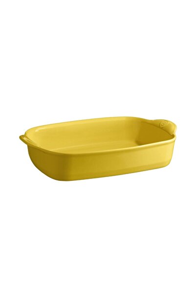 Generic Brand طبق فرن مستطيل مقاس 36 × 23.5 سم أصفر غير لامع/أصفر بروفانس