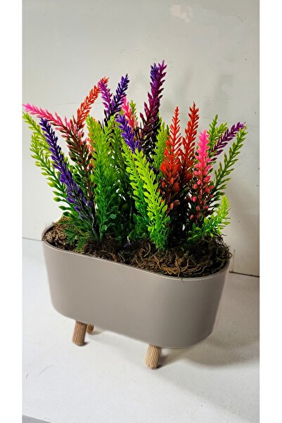 La bella bazar Floare artificială în ghiveci decorativ Aranjament de lavandă Masă de balcon Ghiveci de cameră Floare de balcon