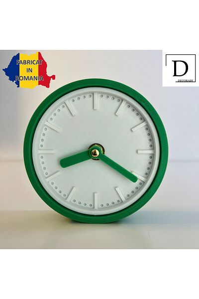 OEM Decorative clock "Spectrum", 11 cm, green, 3D printed from PLA (Bioplastic)