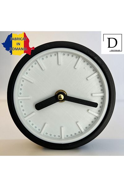 OEM Decorative clock "Spectrum", 11 cm, black, 3D printed from PLA (Bioplastic)