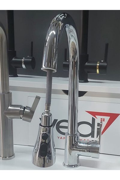 yediyapı Spiral Kitchen Faucet-Chrome