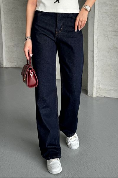 macharel jeans Дамски дънкови панталони Palazzo с висока талия